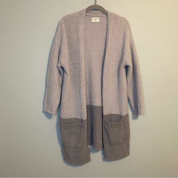 Thread & Supply Cloud Wrap Long Line Colorblock Open Cardigan, Gray, One Size - Picture 1 of 10